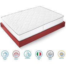 Farmarelax - Matelas à mémoire de forme - 20 cm - soulagement des points de pression - orthopédique - anti-acariens - 100% fabriqué en Italie