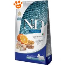 Cane Adult Mini n&d Ocean 2,5kg Merluzzo Farro Avena e Arancia - Farmina