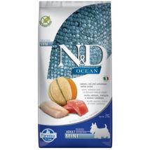 Farmina - n&d Ocean Dog Lachs, Kabeljau, Cantaloupe, Melone Adult Mini - Trockenfutter für Hunde - 7 kg