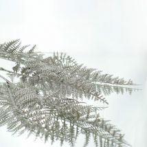 CREATIV home Weihnachtsdeko Farnzweig Silberfarben 78 cm - Kunstblumen