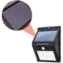 Trade Shop - faro 20 led faretto mit solare pannello sensore movidierung und crepuscolare -