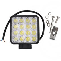 Planet Shop - Tempo Di Saldi Faro48w Quadrato Faretto Led Da Lavoro 16 Led Di Profondità Auto Barca, Nero, 1 Pezzo