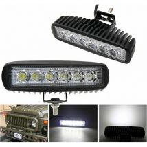 Kovalmax - Faro 6 Led Lampada Supplementare Profondita x Auto Jeep Fuoristrada 12v 18w Ip68