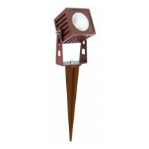 Spot led carré zas Beneito 7W IP65, couleur corten