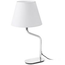 Faro Barcelona - Table lamp Eterna Fabric, steel 60 Cm