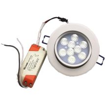 Faro faretto led incasso bianco 9w ip20 orientabile rotondo luce fredda naturale naturale 4500k