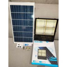 Faro led con pannello solare slim 600W crepuscolare cambia 3 colori luce IP65