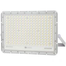 V-tac VT-240W Weißer LED-Strahler mit 30-W-Solarpanel und Fernbedienung, LED-Flutlicht mit austauschbarer Batterie, 4000 k, 3 m Kabel – 7848