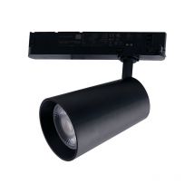 Faro led per binario kone nero in alluminio 30W 3000K (luce calda) - Nero