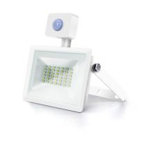 Faro led slim 30W smd crepuscolare con sensore movimento 4000K naturale IP65 esterni a+