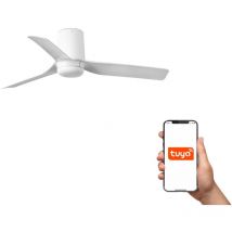 Faro Mini Punt Tub Kleiner 3-Blatt-Deckenventilator Mattweiß Tuya Smart System