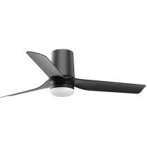 Faro Mini Punt Tub Kleiner Deckenventilator mit 3 Flügeln, mattschwarz, mit Licht 2700 – 4000 – 6000 k, Wiz Smart System