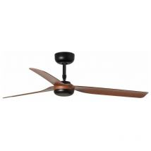 Faro Barcelona - Faro punt Schwarzer Deckenventilator aus dunklem Holz mit intelligentem Gleichstrommotor