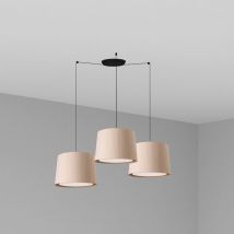 Faro Barcelona - Faro samba - Grappe cylindrique triple goutte beige clair, E27