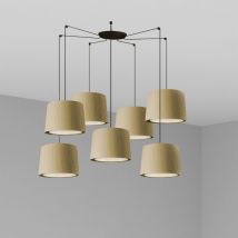 Lampe à suspension samba 7L Noir/vert