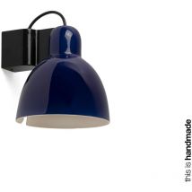 Faro Venice White Dome Wall Lamp Cobalt Blue