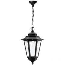 Cristher - Suspensión clásica elite 6 IP44 E27 42W Cristal transparente Negro