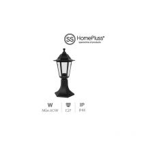Farol jardin Gardeno sobremuro E27 IP44 Negro