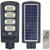Mediawave Store - Farola 095002 carga solar 200W con sensor crepuscolar y control Remoto
