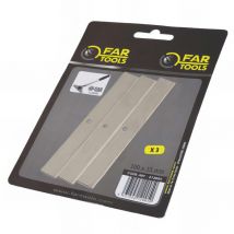 3 lames de rechange pour grattoir plat 100 x 15 mm Fartools 212000