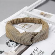 Lts Fafa - Fasce per capelli per donna Fasce per capelli elastiche Boho annodate a torsione per ragazze Criss Cross Turban Plain Headwrap Yoga