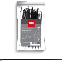 Fascetta stringitubo TOX 3,6x300 mm – 100 pezzi – Resistenza alla trazione fino a 19 kg – Colore nero