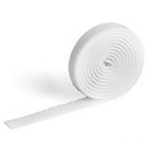 Durable 503102 Cavoline Grip 10, Nastro Fermacavi a Strappo, Ritagliabile, Riutilizzabile, 100 x 1 cm, Bianco