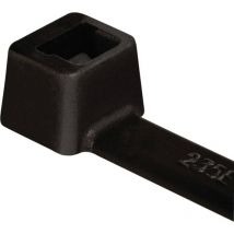 Hellermanntyton - 111-02360 T18I-W-BK-C1 Fascetta per cavi 140 mm 2.50 mm Nero resistente alle intemperie 100 pz.