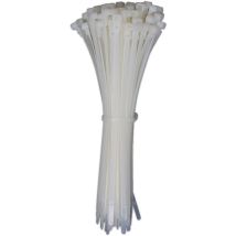 Fascette In Nylon Per Cablaggio - Riutilizzabili - 4x200 Mm Conf. 100 Pz - Maggiore Tenuta Ø 45mm - Professionali - Bianche - Lpgled