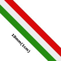 Fascia adesiva tricolore bandiera Italia in 5 misure a scelta Packaging - 10mm(1cm) x 100cm