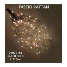 Fascio di 64 luci a led in rattan 110 cm - decorazione addobbo di natale