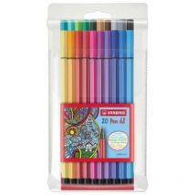 Stabilo - Fasermaler Pen 68 1mm Farbig Sortiert Nicht Auswaschbar 20 St./pack.