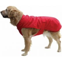 Hunde-Regenmantel mit Fleecefutter - Rot - 27 cm - Fashion Dog