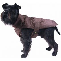 Fashion Dog - Hundemantel mit Kunstpelz-Futter - Braun - 80 cm