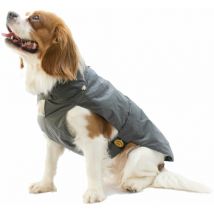 Fashion Dog - Manteau pour chien avec doublure en fausse fourrure - Gris - 85 cm