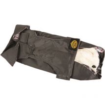 Fashion Dog - Hundemantel mit Kunstpelz-Futter - Grau - 75 cm