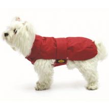 Fashion Dog - Hundemantel mit Kunstpelz-Futter - Rot - 51 cm