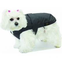 Fashion Dog Hundemantel Mit Kunstpelz-futter - Schwarz - 27 Cm