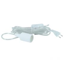 Parus by Venso E27 Lampenfassung 4m Kabel Transparent, Eurostecker Venso Ecosolutions Lampenfassung E27 mit Kabel für E27 led Lampe, Bulb Holder,