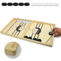 Fast Sling Puck Game - Jeux de grande taille pour la famille Super Fun - Hockey sur glace en bois pour enfants et adultes - Top Finger Foosball