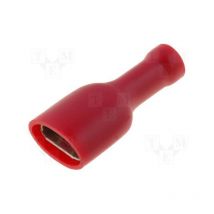 Faston Femelle 6,3mm isolée Rouge St-010/r-rouge