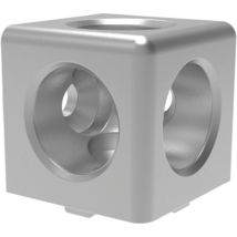Fath - Würfelverbinder zur Verbindung von drei Aluprofilen ips Nut 8 Item System, Stahl verzinkt