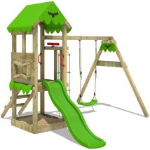 Fatmoose - Parque infantil FriendlyFrenzy Fun xxl con SuperSwing - verde manzana