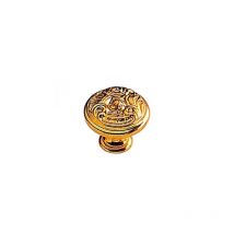 Bouton de meuble de style en laiton poli brillant Ø 30 mm, LOUIS XV