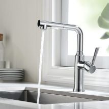 Robinet de Cuisine avec Douchette Extractible, Robinets d'évier de Cuisine avec 2 Modes de Jet, Pivotant à 360° Mitigeur Cuisine avec Douchette