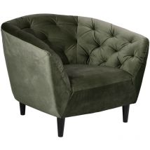 Fauteuil en velours capitonné - ria