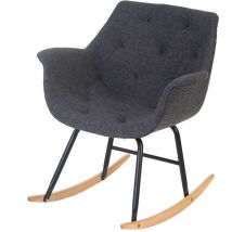 Mend - Fauteuil à bascule Billy tissu gris