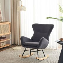 Fauteuil à bascule, Fauteuil à bascule en velours Teddy, fauteuil de loisirs, fauteuil canapé individuel, fauteuil mère, fauteuil de chambre