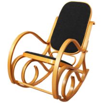 Mend - Fauteuil À Bascule Tokyo Imitation Bois De Chêne Noir