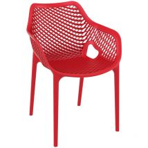 Garbar - grid xl Fauteuil Intérieur, Extérieur Rouge - Set 4 - Rouge